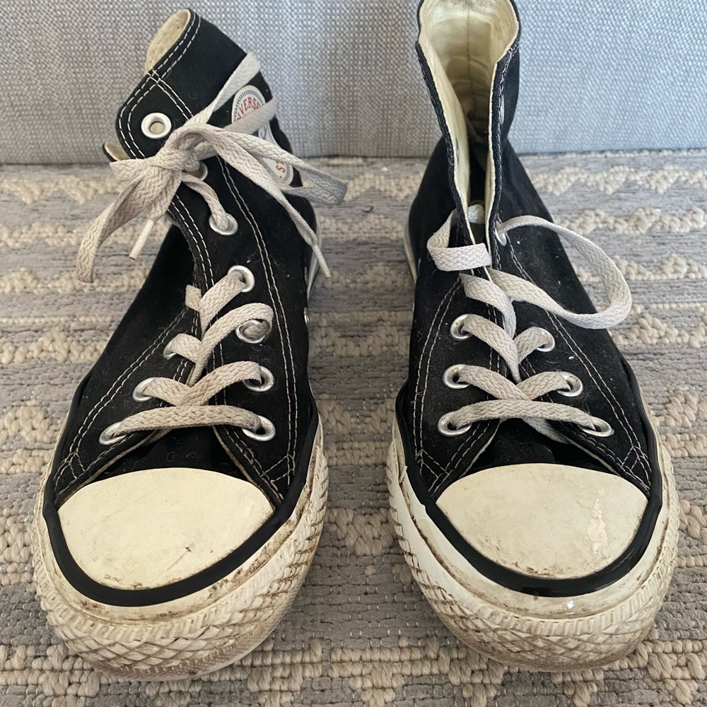 Converse black high tops